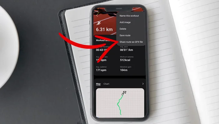 Salva il file GPX sul tuo computer.