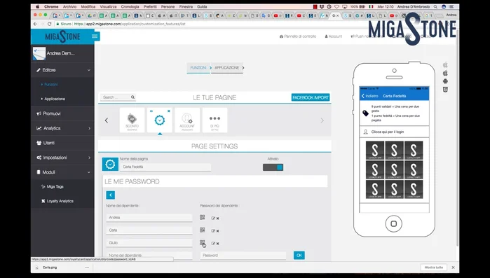 Scaricare, salvare e stampare l'immagine della card.