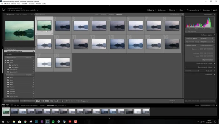 Seleziona la fotografia modificata e premi Ctrl+Shift+C (Windows) o Cmd+Shift+C (macOS) per copiare le impostazioni.