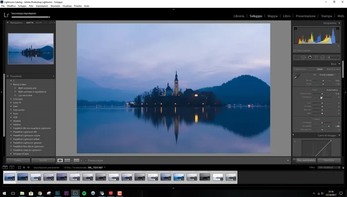 Modifica una singola fotografia. Le modifiche verranno applicate in tempo reale a tutte le altre fotografie selezionate.