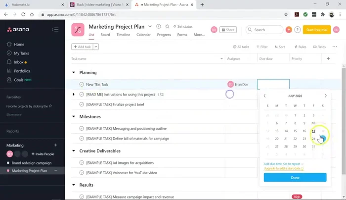 Clicca su "Avanti" per testare l'automazione.