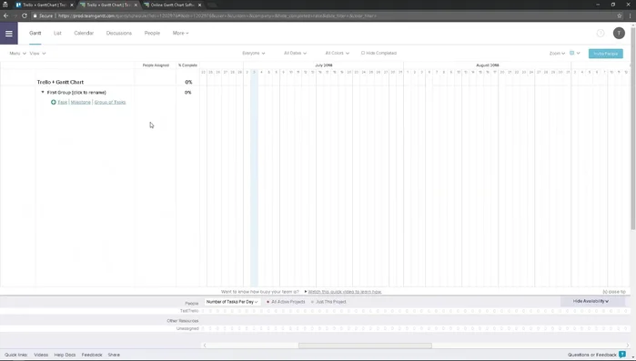 Clicca su 'Modifica impostazioni Power-up', poi sul pulsante per collegare il tuo account TeamGantt.