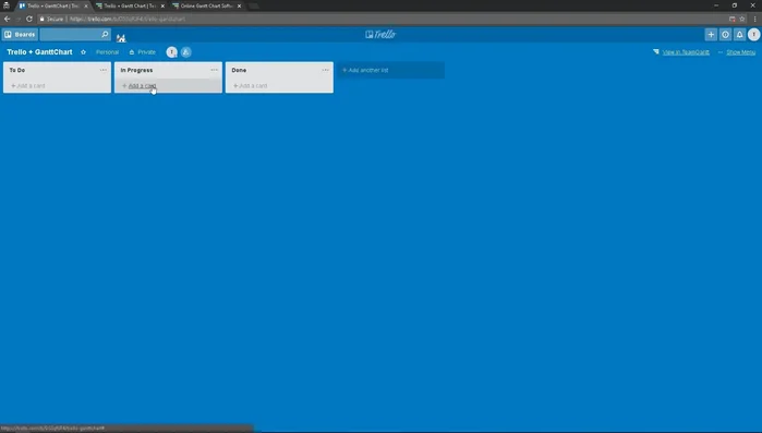 Crea le attività nella tua scheda Trello. Queste appariranno automaticamente in TeamGantt.