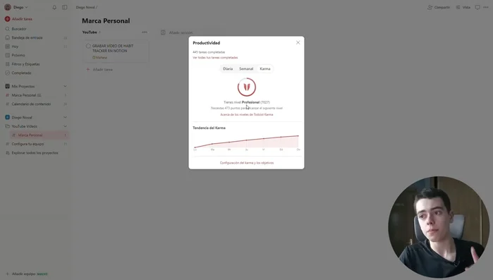 Sistema Karma: Completa le attività per guadagnare punti Karma e sbloccare livelli. Imposta obiettivi giornalieri e settimanali per mantenerti motivato.