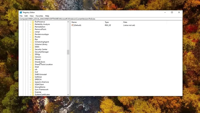Chiudere l'editor del Registro di sistema.