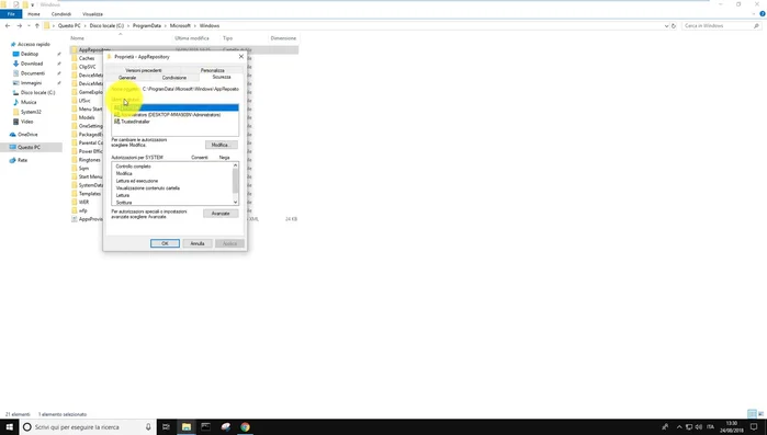 Vai alla scheda "Sicurezza".