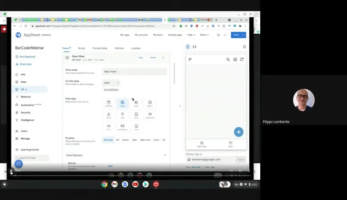 Creare viste aggiuntive (form) per il check-in e il check-out degli item, con icone appropriate.