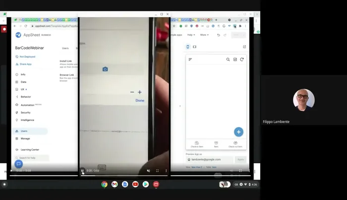 Utilizzare l'applicazione per effettuare il check-in e il check-out degli item, sfruttando la scansione del codice a barre.