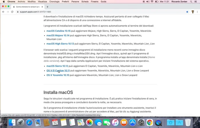 Cliccare sul link per iniziare il download.