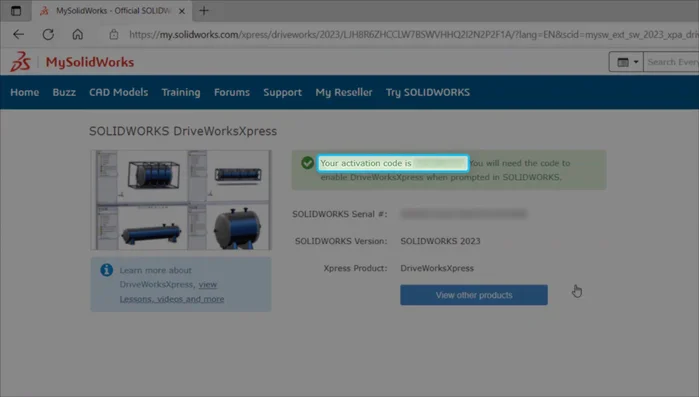 Copia il codice di attivazione ricevuto.