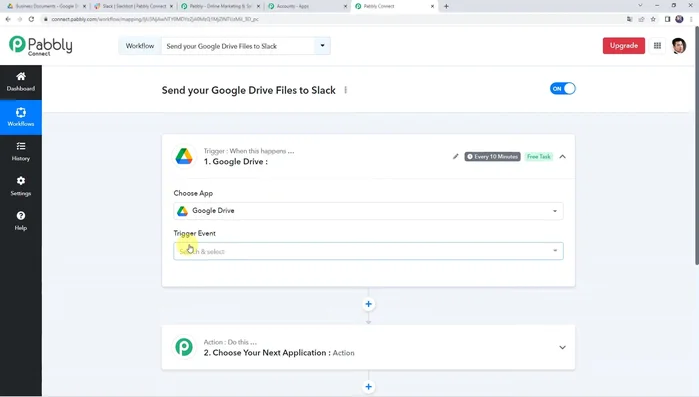 Configura l'attivazione (trigger): Nella sezione "Attivazione", seleziona "Google Drive" come applicazione e "Nuovo file nella cartella specifica" come evento. Clicca su "Connetti", poi su "Aggiungi nuova connessione" e infine su "Connetti con Google Drive". Autorizza l'accesso a Google Drive. Seleziona la cartella specifica di Google Drive da monitorare.