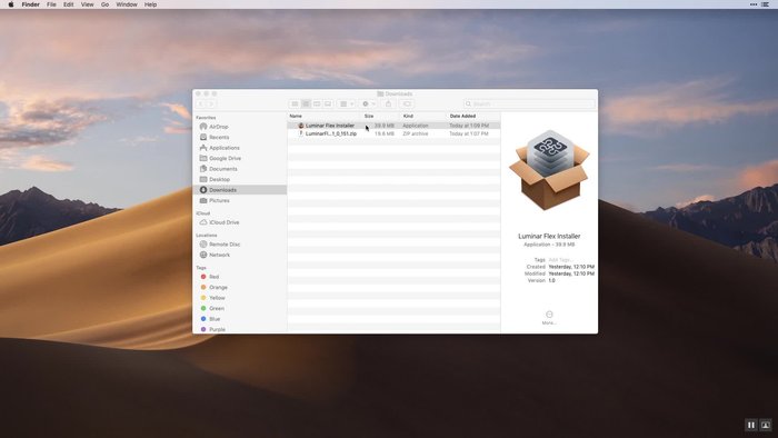 Decomprimi il file di installazione (se necessario). Assicurati che Foto per Mac sia chiuso.