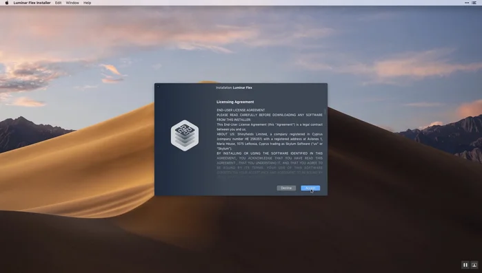 Accetta di ricevere suggerimenti, aggiornamenti e altro da Skylum (opzionale).