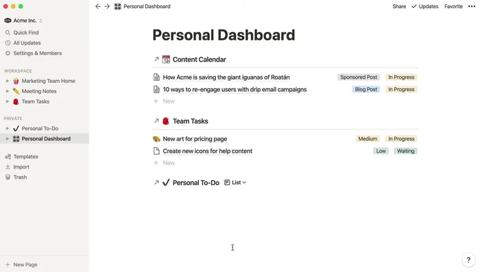 Utilizza ListView per mantenere le dashboard ordinate e facili da leggere.