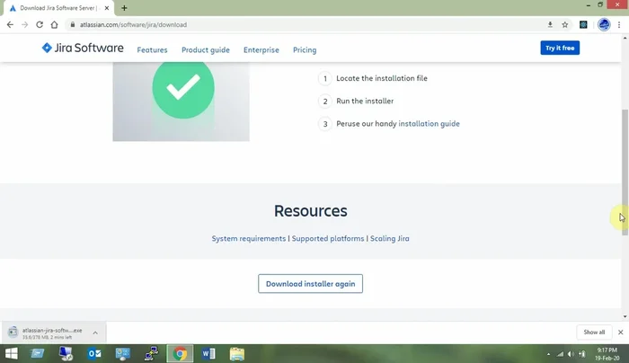 Una volta completato il download (circa 378 MB, 2 minuti), individuare il file di installazione.