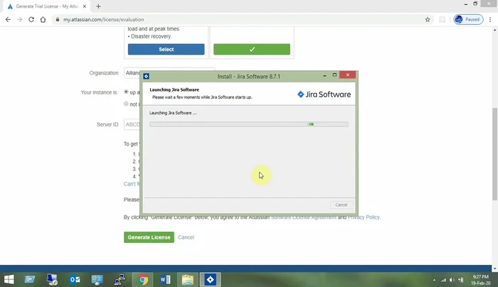 Avviare Jira nel browser.