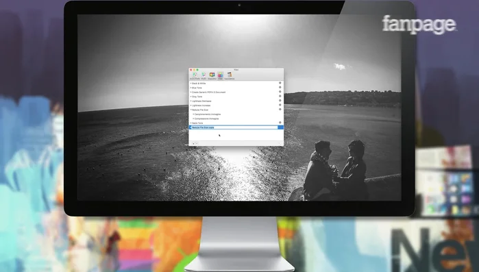 Cliccare sulla freccia a sinistra del nuovo filtro e scegliere 'Compressione immagine'.