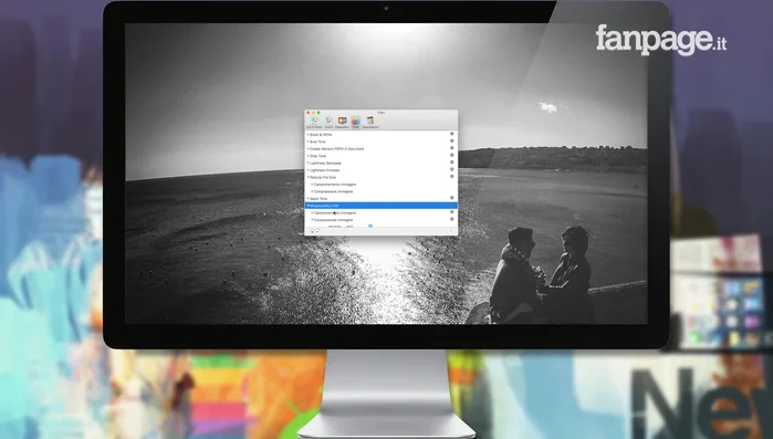 Cliccare sulla freccia a sinistra del nuovo filtro e scegliere 'Compressione immagine'.