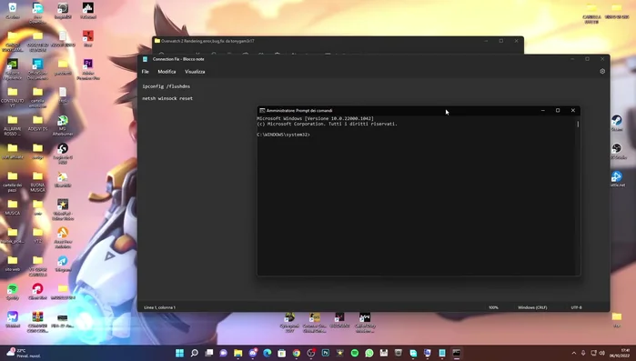 Apri il prompt dei comandi come amministratore e digita 'sfc /scannow' e poi 'netsh winsock reset'.