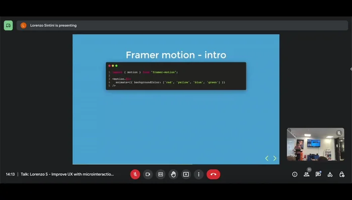 Utilizzare il componente `<motion.div>` al posto di `<div>`.