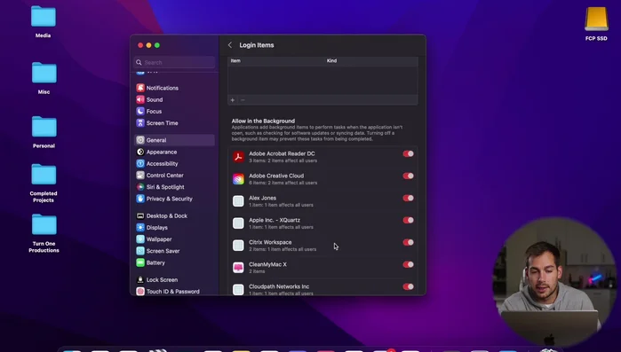 Rivedi le applicazioni autorizzate in background e disabilita quelle sospette.