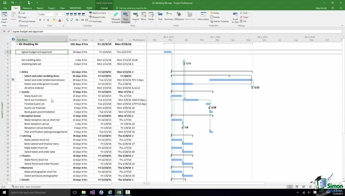Cliccare con il pulsante destro del mouse sull'attività selezionata e scegliere "Assegna risorse".