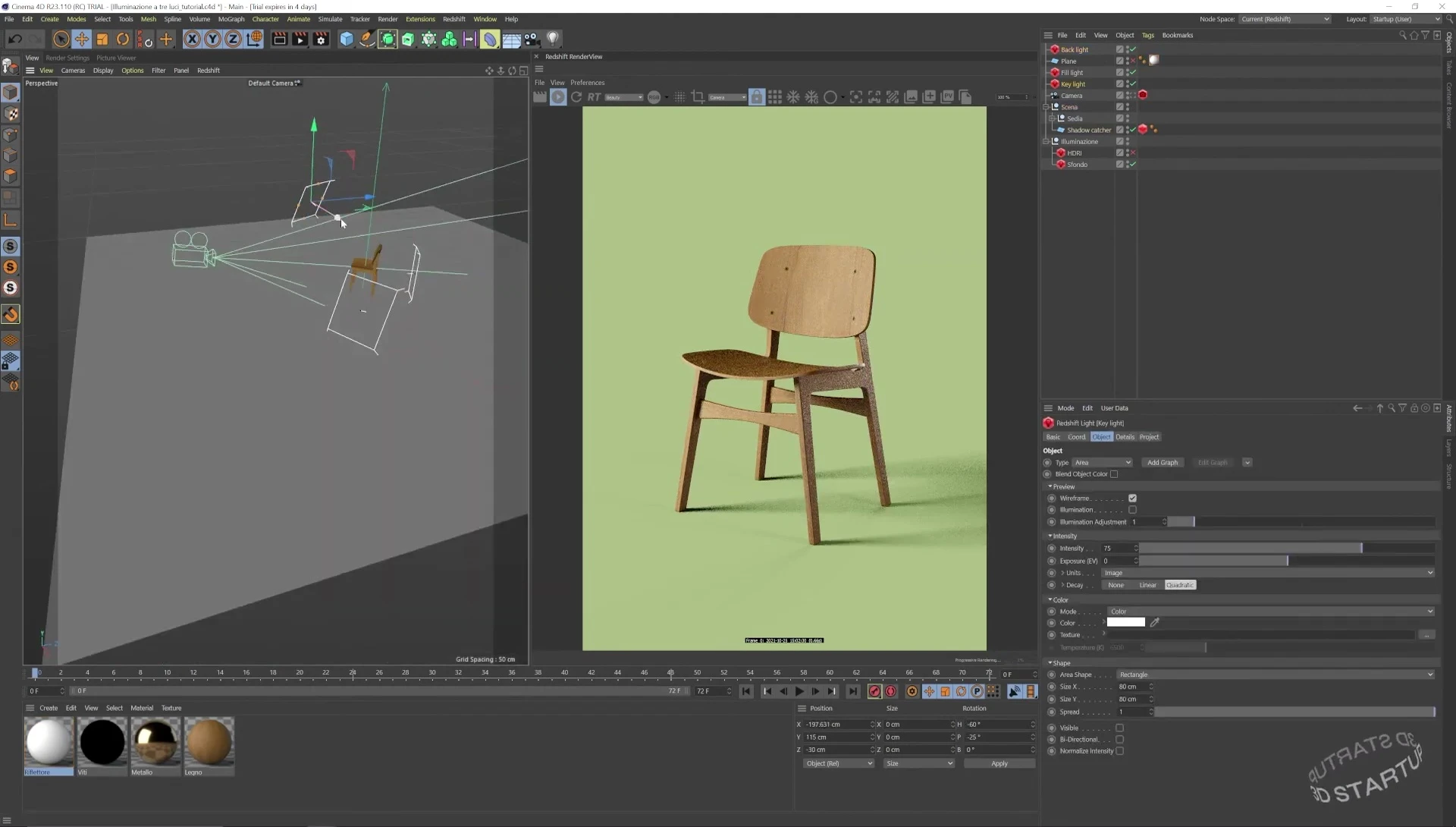 Illuminazione a Tre Punti: Guida Completa per Foto Realistiche in Cinema 4D