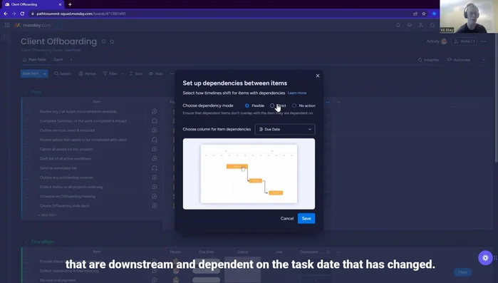 Scegliere la modalità di dipendenza 'Rigorosa'.