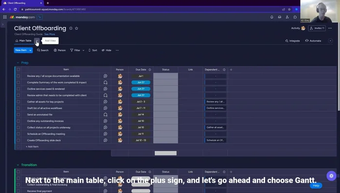 Creare una vista Gantt per visualizzare e gestire facilmente lo spostamento delle date.