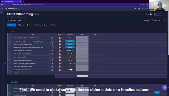 Aggiungere la colonna 'Dipendenze' tramite il segno più.