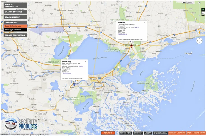 Per eliminare un Geofence, selezionarlo e premere 'Elimina'. Confermare l'eliminazione premendo 'Invia'.
