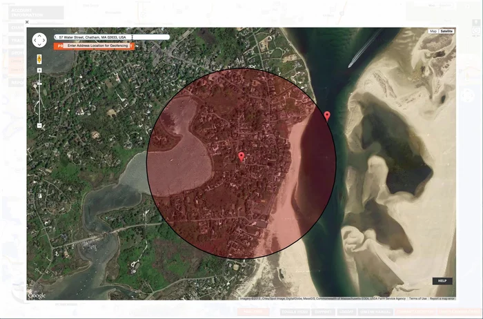Per eliminare un Geofence, selezionarlo e premere 'Elimina'. Confermare l'eliminazione premendo 'Invia'.