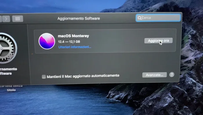 Clicca su "Aggiorna ora".