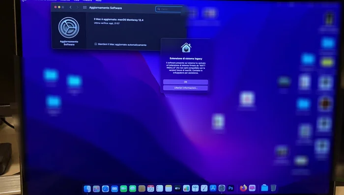 Al termine, inserisci nuovamente la password per accedere al sistema aggiornato.