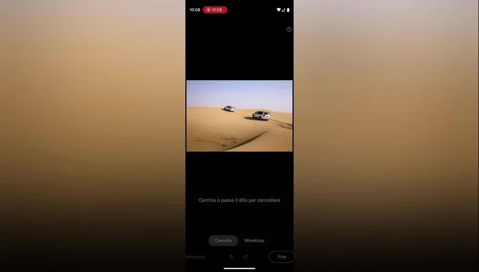 Ripetere i passaggi 6 e 7 per rimuovere altri oggetti o persone.