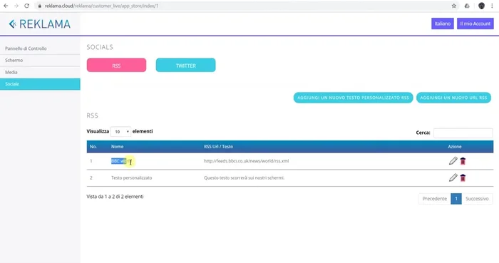 Salvare le modifiche.