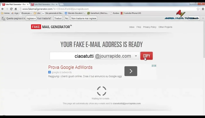 Ricevi e attiva la mail di conferma (se richiesta).