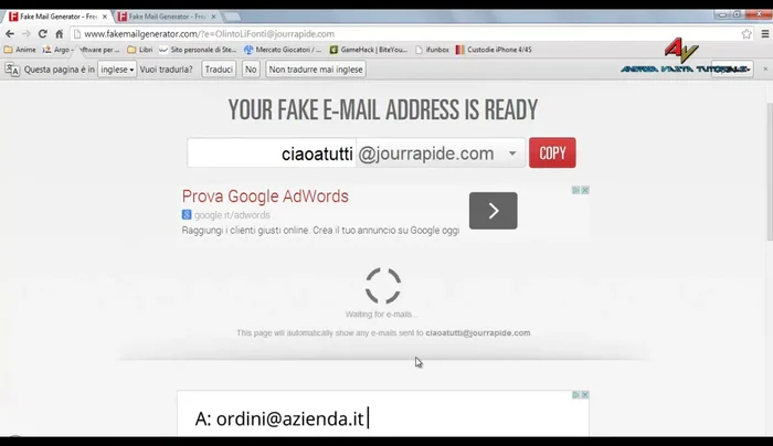 Ricevi e attiva la mail di conferma (se richiesta).