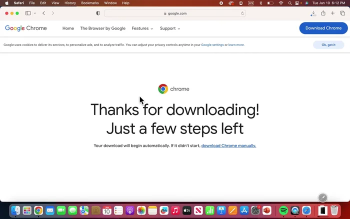 Scaricare il file di installazione dell'app (solitamente un file .dmg).