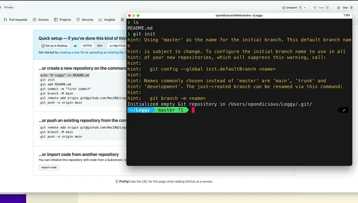 Inizializza il repository Git: `git init`
