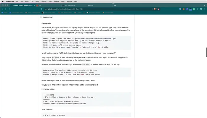 Scarica il repository 'Charles Tu Gitz per Slash Logseek Dash Git Dash Sync Dash 101' e decomprimilo.